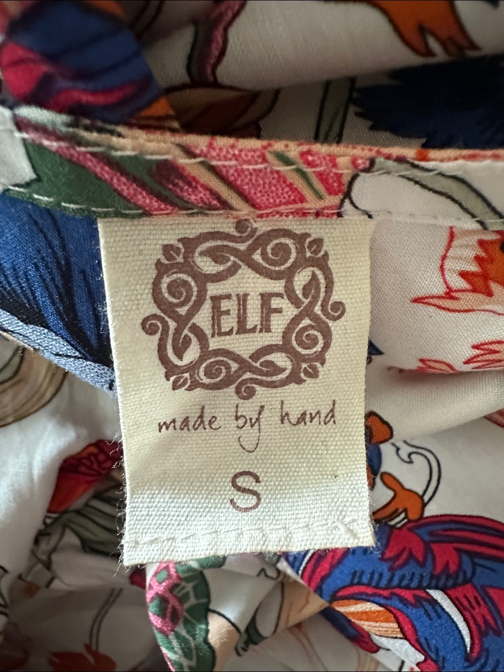 ELF MADE BY HAND RUFFLE WRAP DRESS SMALL - Picture 2 of 10